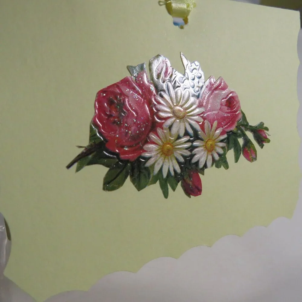 Victorian Gift Tags Cardstock with some embossed images & glitter paint accents